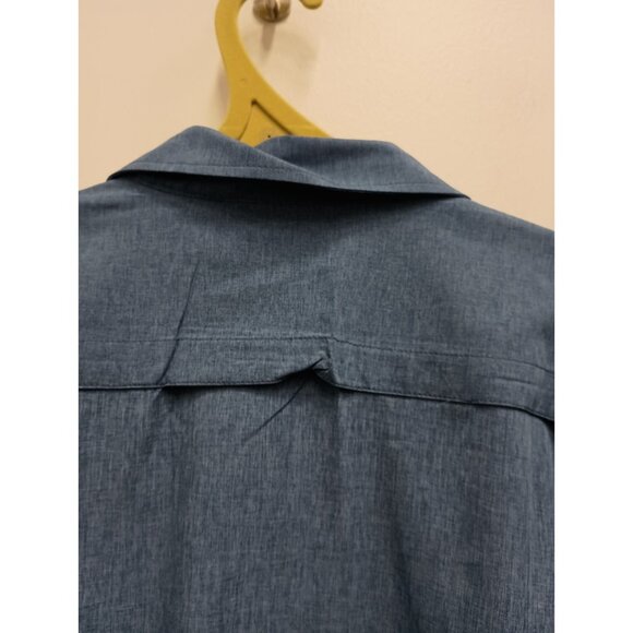 Zeroxposur Travel Series Mens Shirt XL Blue UPF 30+ Lightweight Short Sleeve NWT - Picture 8 of 9